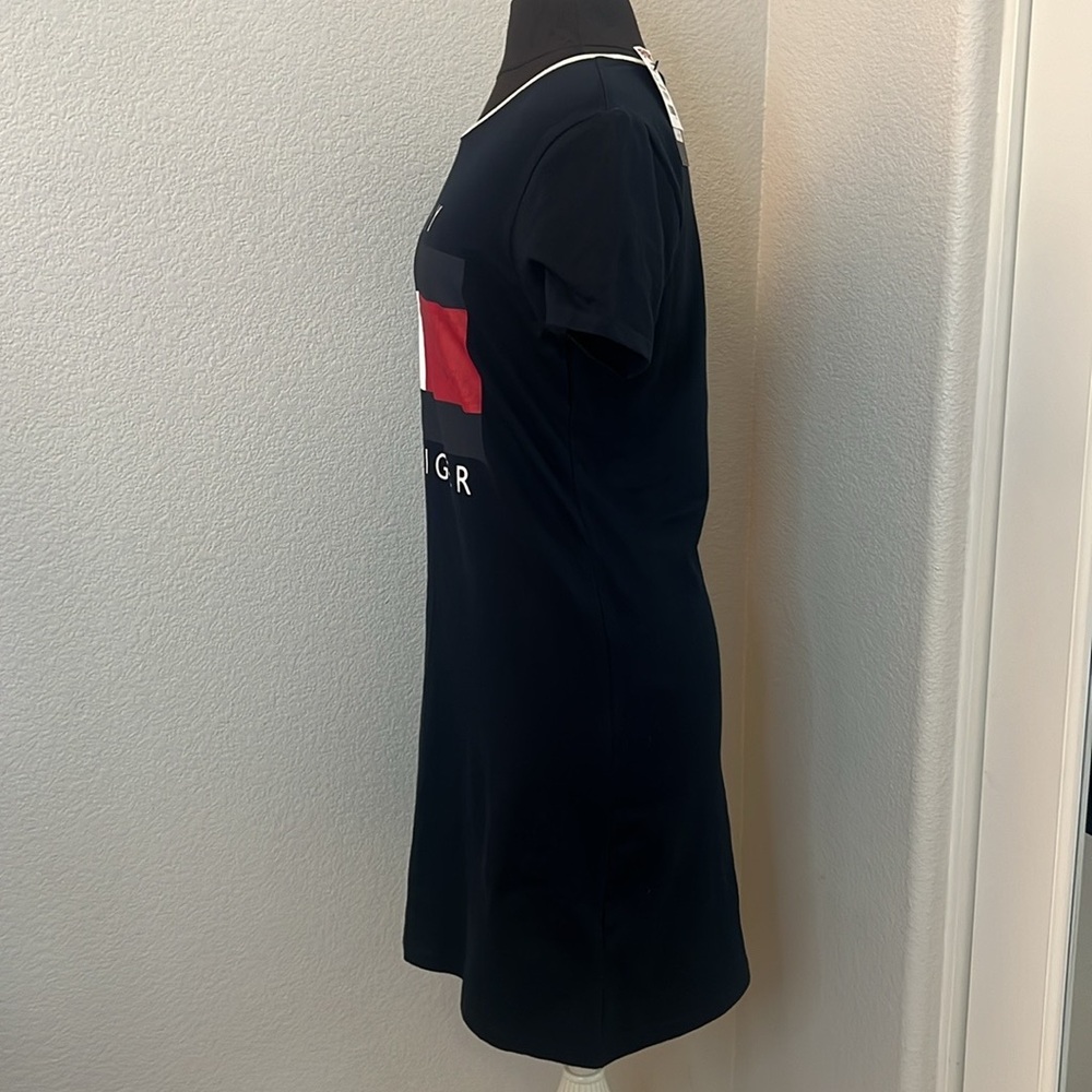 Tommy Hilfiger Flag Logo Dress Dark Blue Shirt Dress Size Small - Picture 3 of 10